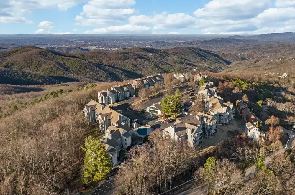 aerial view of Ski View Dr condos
